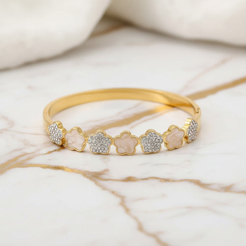 Armband in Gold - Glitzernde Blütenmotive CrystalScents