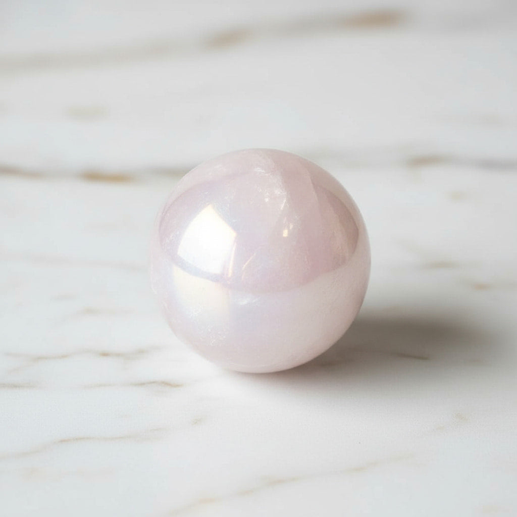 Rosenquarz Aura Kugel - Zauberhafte Begleiterin CrystalScents