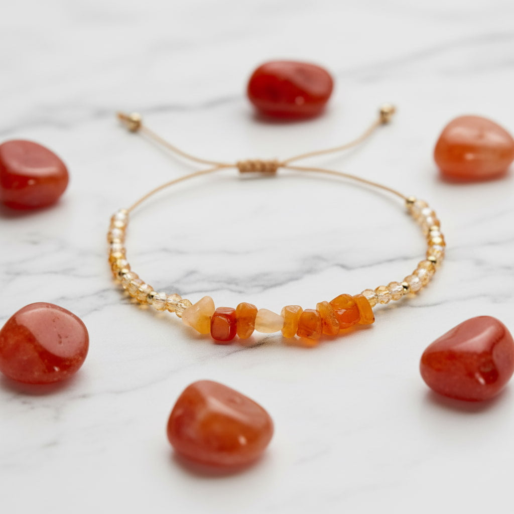Karneol Schutzarmband – Lebensenergie & positive Stimmung CrystalScents