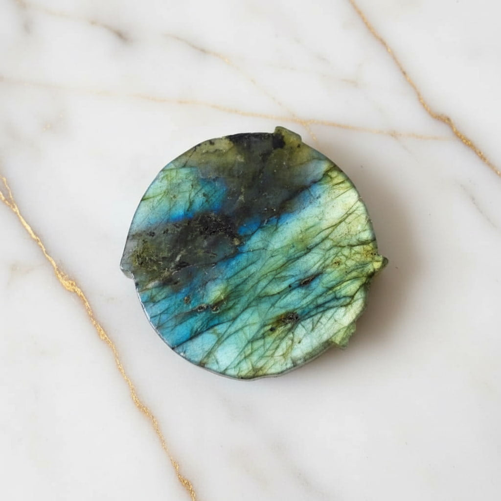 Labradorit Einhorn – Schillerndes Farbspiel