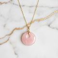 Rosenquarz Halskette - Rundes Design CrystalScents