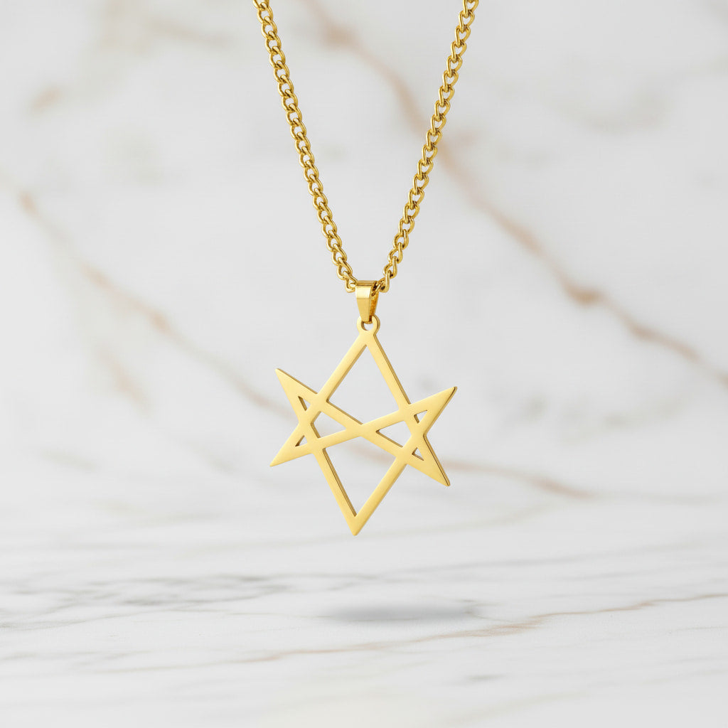 Halskette mit geometrischem Stern-Anhänger CrystalScents