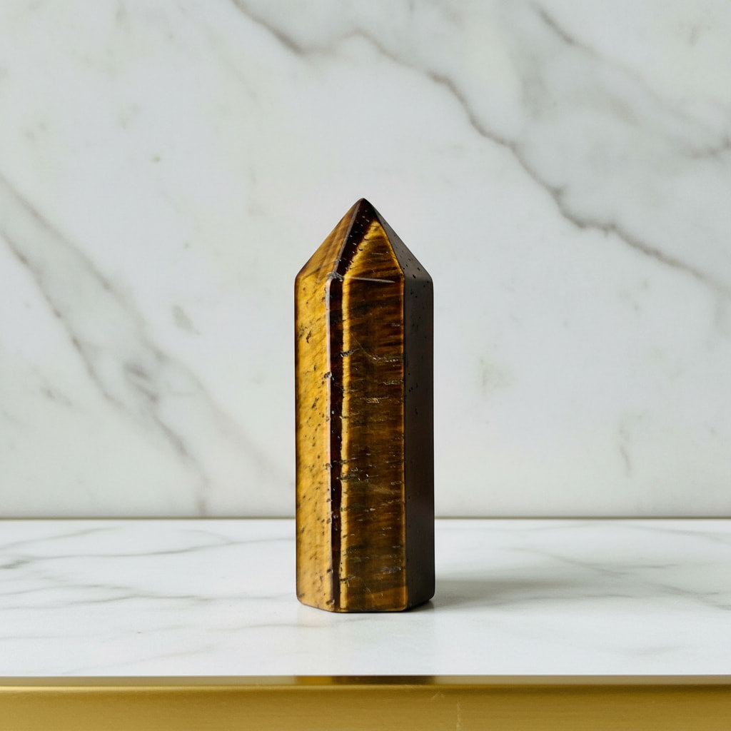 Mini Tigerauge Obelisk – Ruhe & Ausgleich CrystalScents