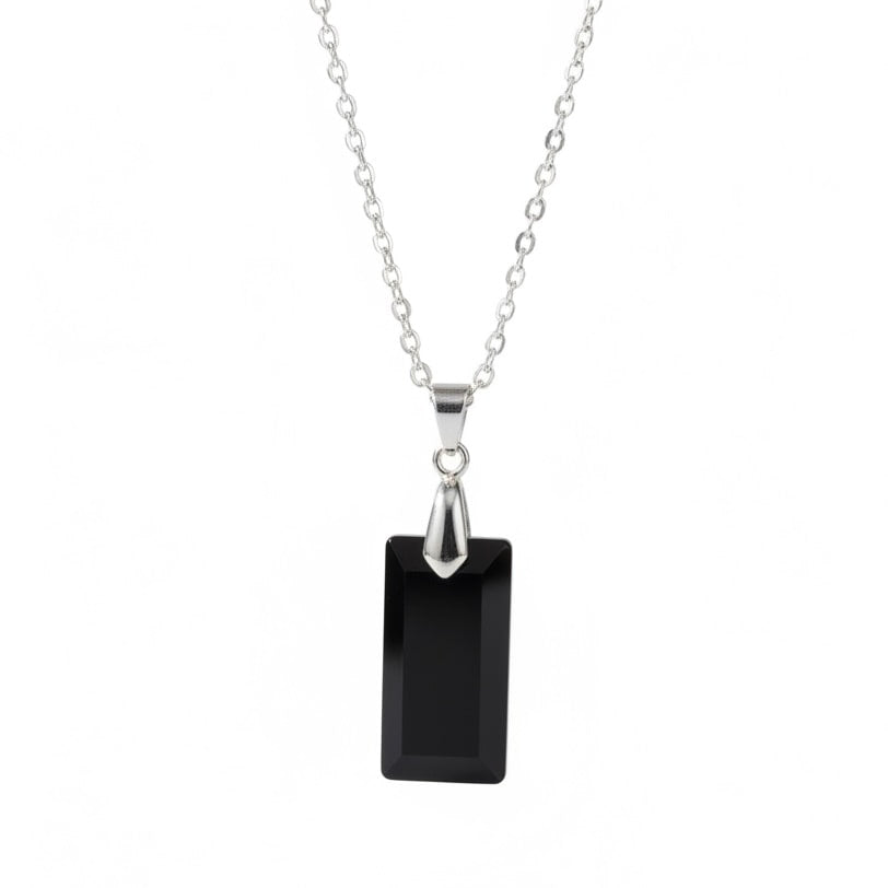 Obsidian Halskette - Geschliffener Anhänger CrystalScents