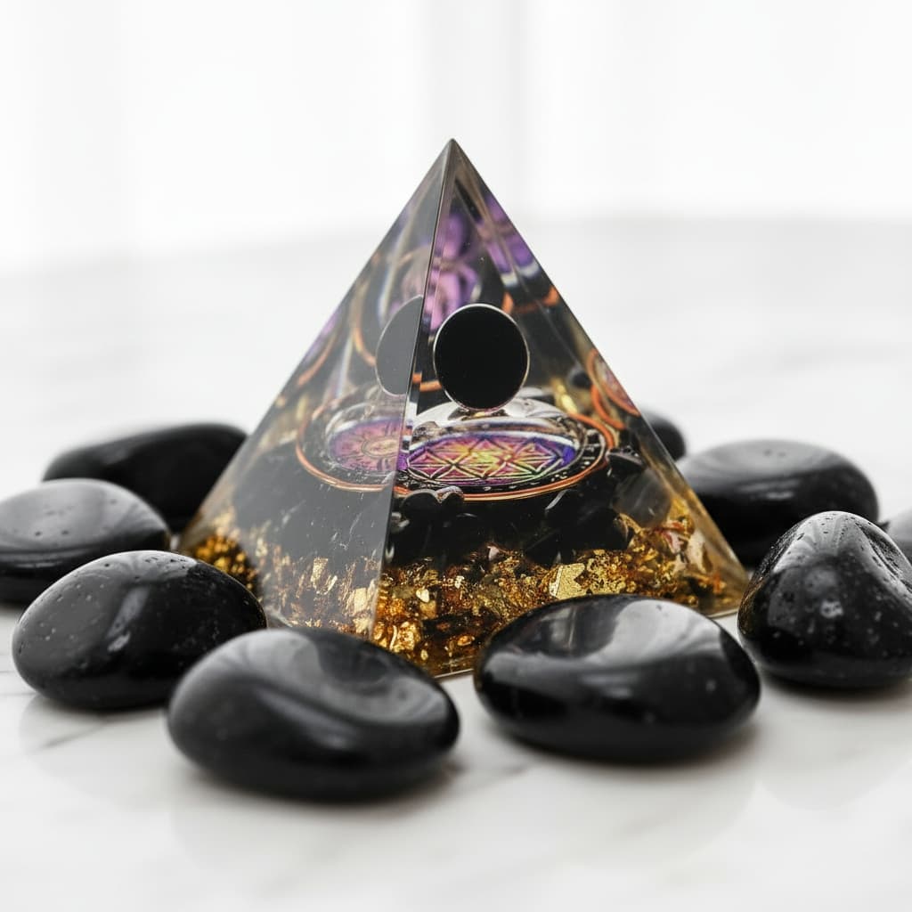 Obsidian Orgonit Pyramide CrystalScents