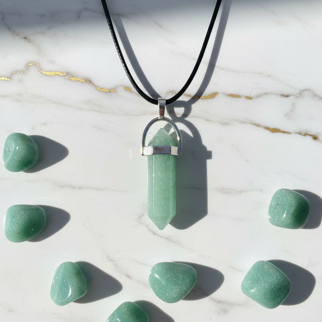 Aventurin Halskette - Doppelender