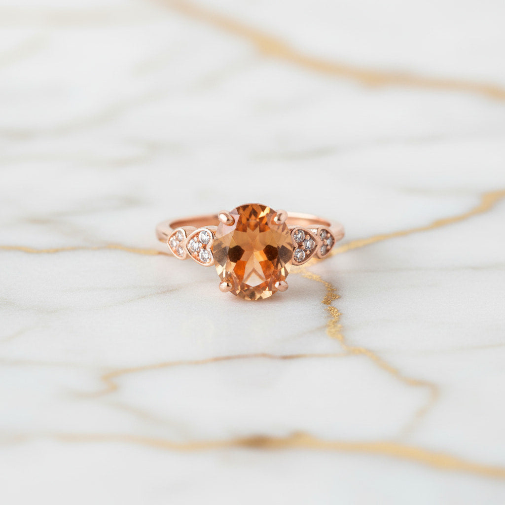 Ring Roségold – mit strahlendem Stein CrystalScents