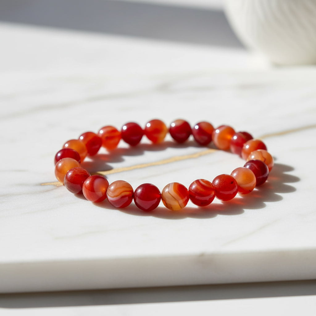 Karneol Kugelarmband – Lebensfreude & innere Stärke CrystalScents