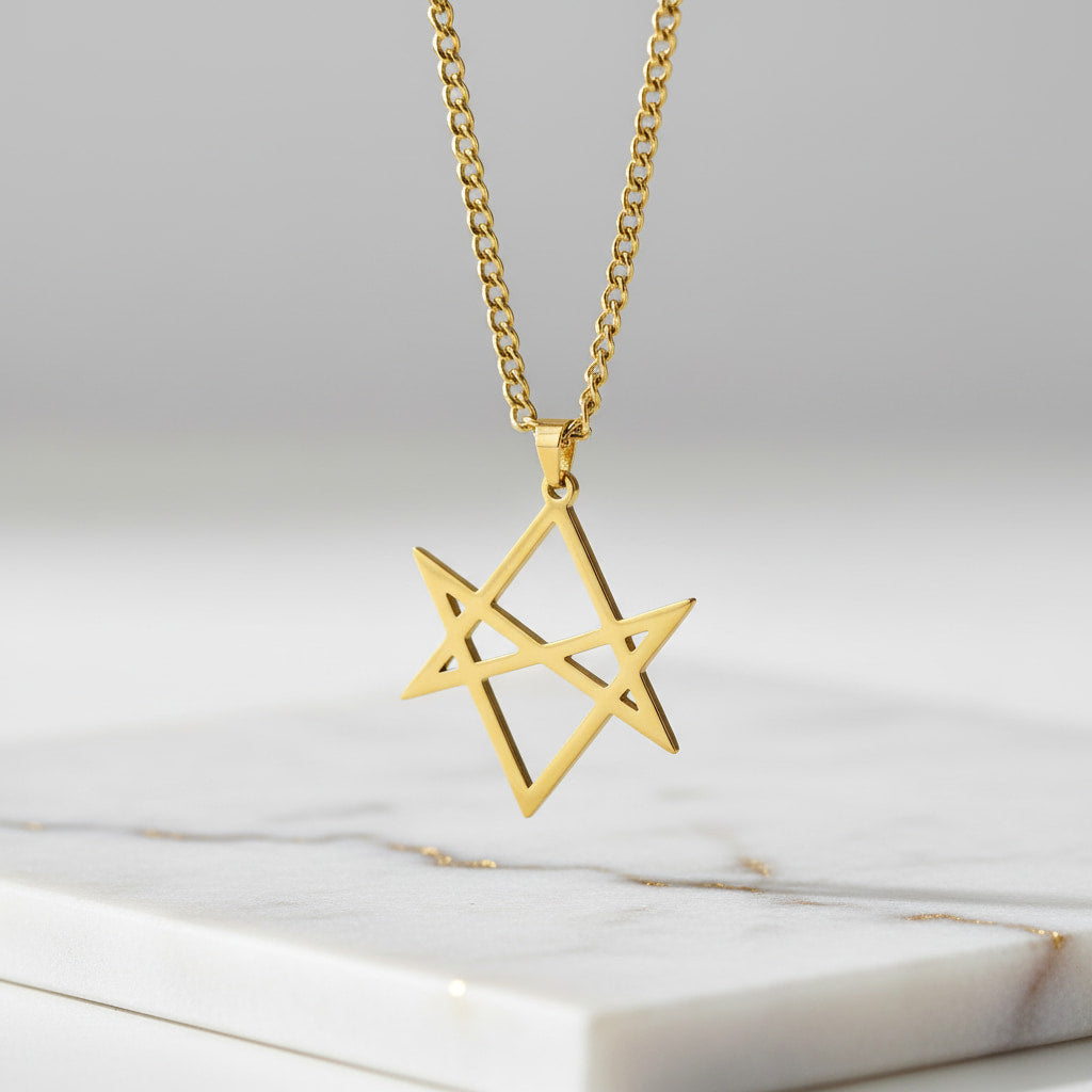 Halskette mit geometrischem Stern-Anhänger CrystalScents