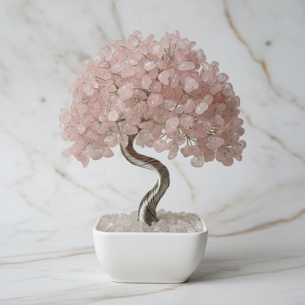 Rosenquarz Baum - Liebevoller Lichtfänger CrystalScents