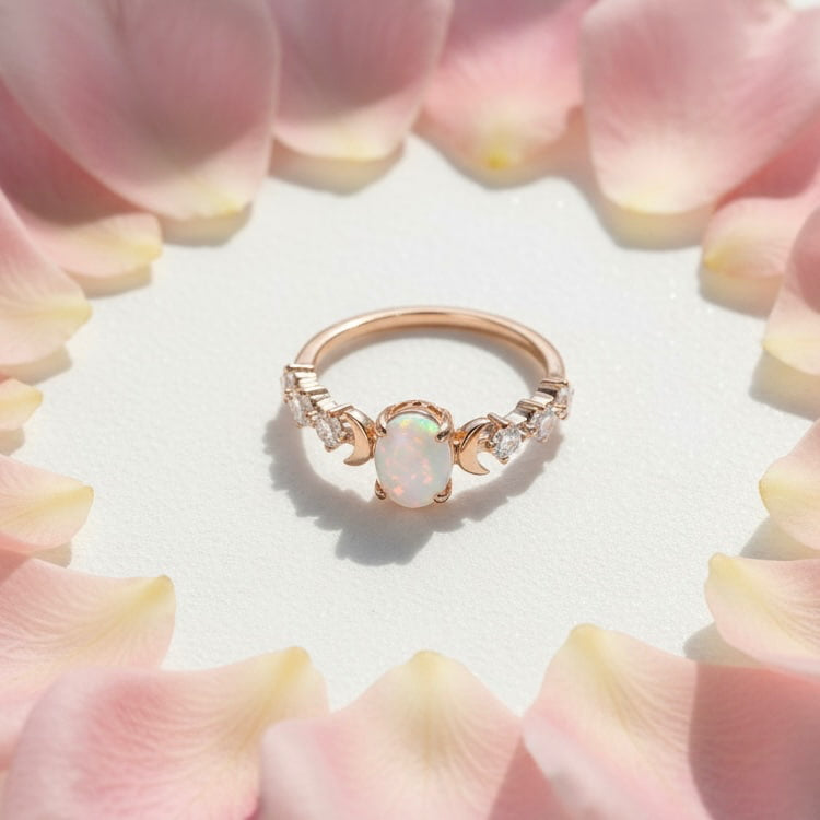 Opal Ring Roségold – Ausdrucksstarke Eleganz