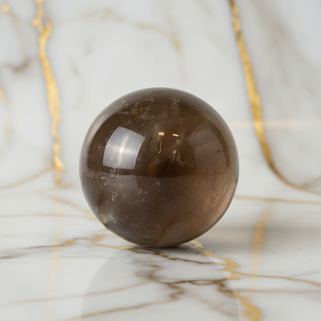 Rauchquarz Kugel – Meditation & Fokus JETZT sichern CrystalScents