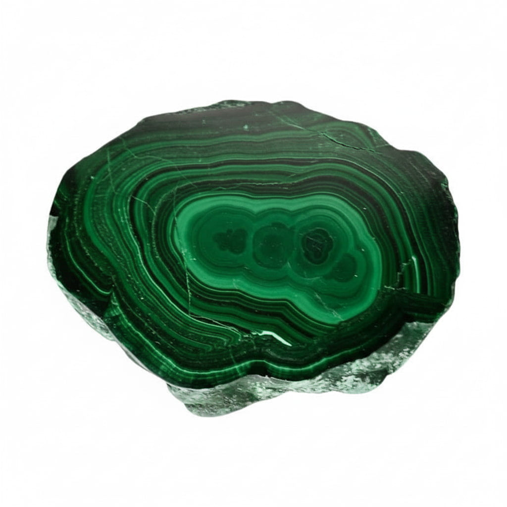Malachit Scheibe – Harmonisches Naturmuster CrystalScents