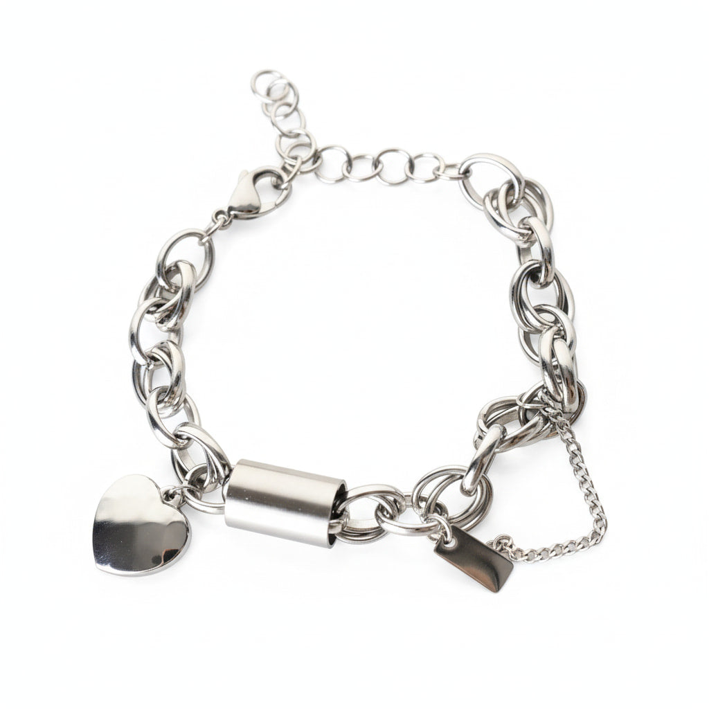 Armband – Silber mit Herz für Liebe & Stärke CrystalScents