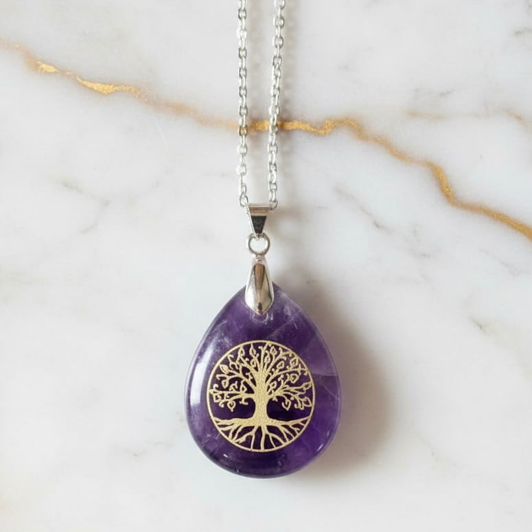 Amethyst Halskette – Baum des Lebens für Wachstum & Harmonie CrystalScents