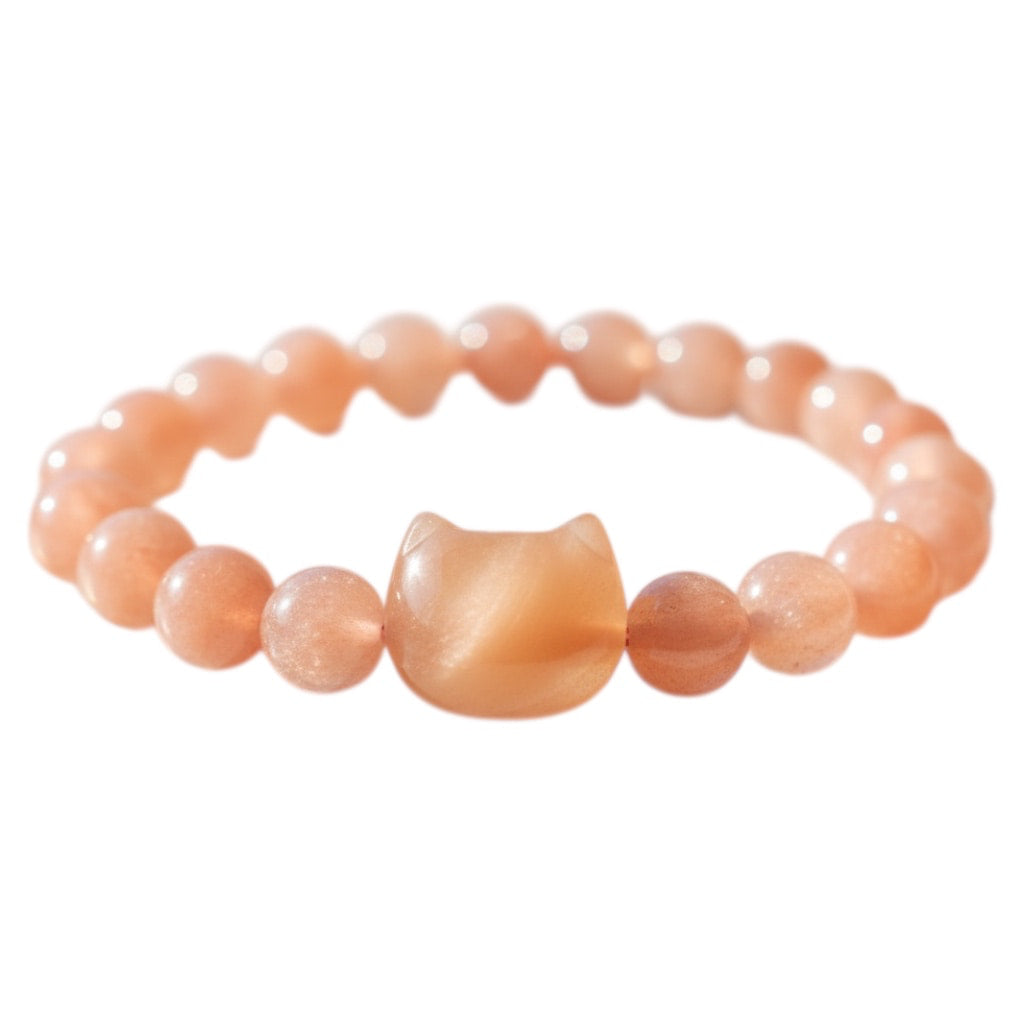 Sonnenstein Kugelarmband - Katze CrystalScents
