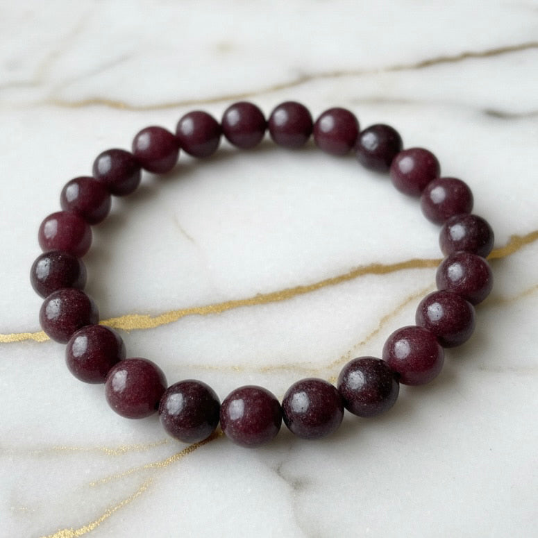Granat Kugelarmband – Kraft & innere Stärke