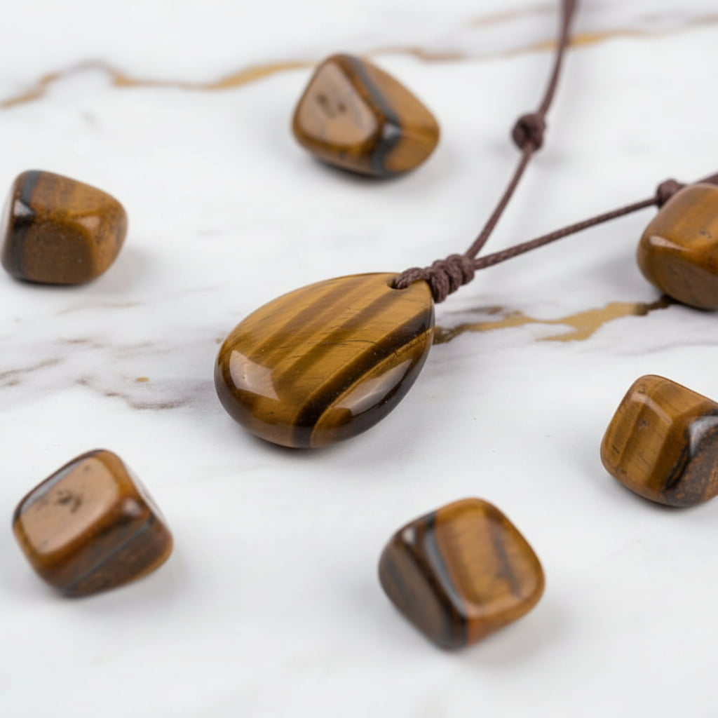 Tigerauge Halskette – Tropfenförmig JETZT sichern CrystalScents