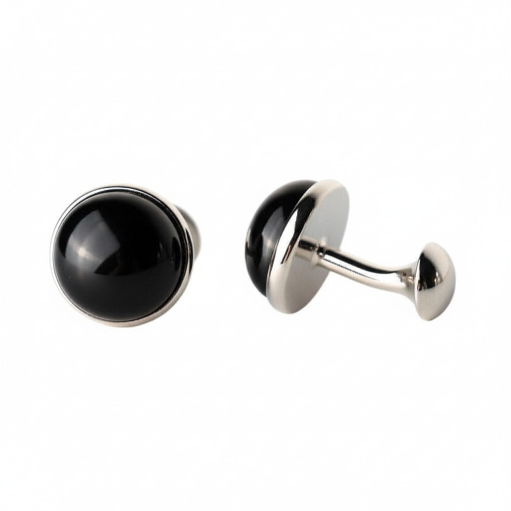 Obsidian Manschettenknöpfe - Stärke & Stabilität CrystalScents