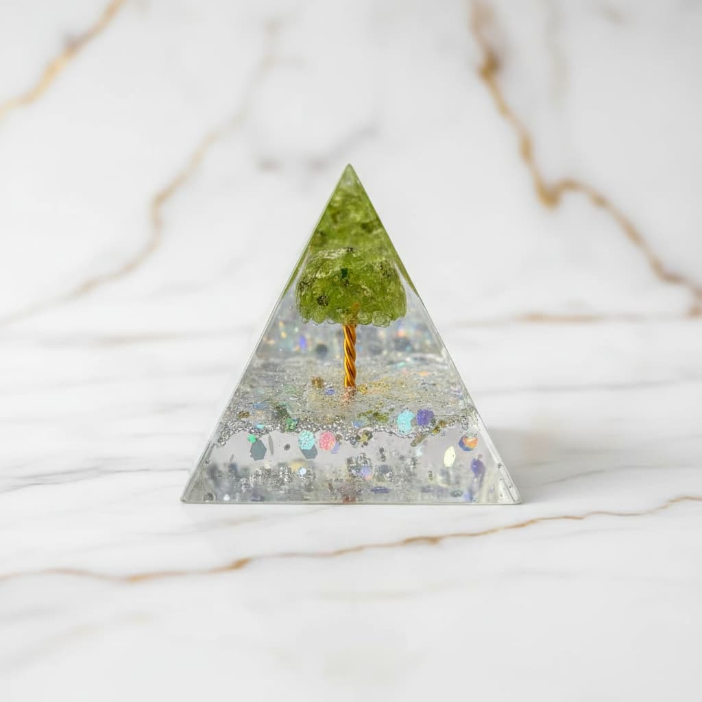 Orgonit Pyramide – Glitzernder Baum CrystalScents