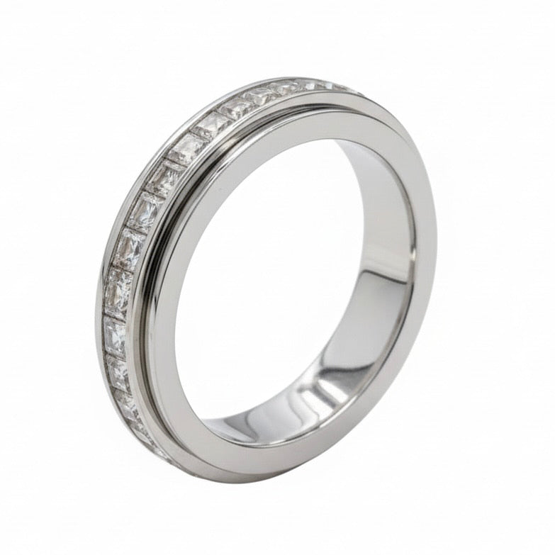 Ring Silber mit drehbarem Design CrystalScents