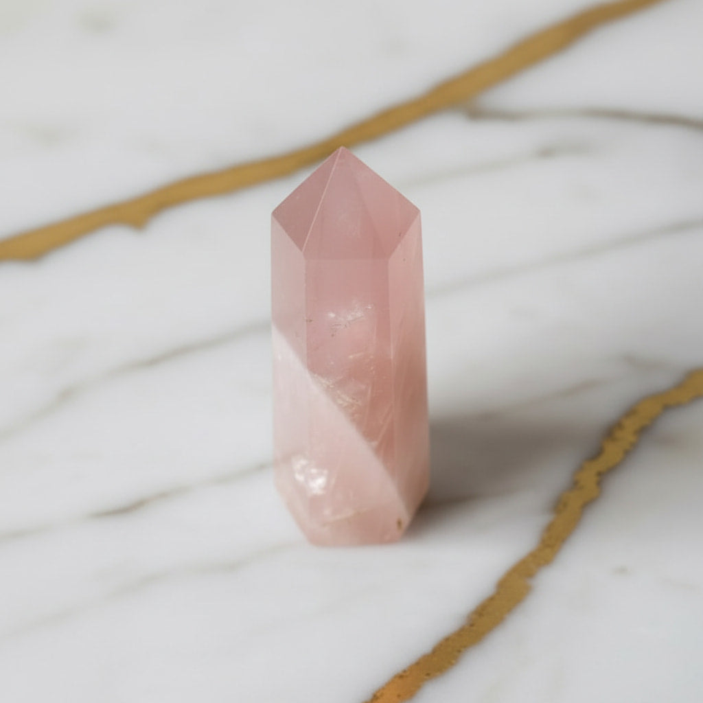 Rosenquarz Obelisk – Meditation & Präsenz JETZT entdecken CrystalScents
