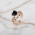 Ring – 2-teilige mit schwarzem Herz CrystalScents