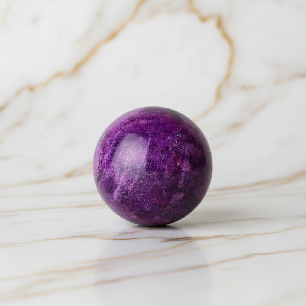 Mondstein Kugel – Lila Schimmer CrystalScents
