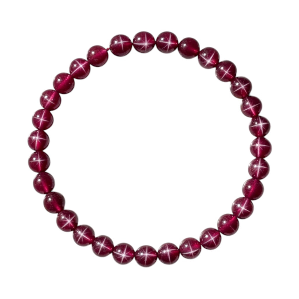 Star Rubin Kugelarmband - Leuchtender Stern-Effekt CrystalScents