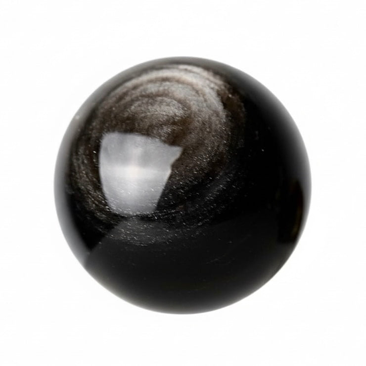 Silber Obsidian Kugel – Silber Schimmer CrystalScents