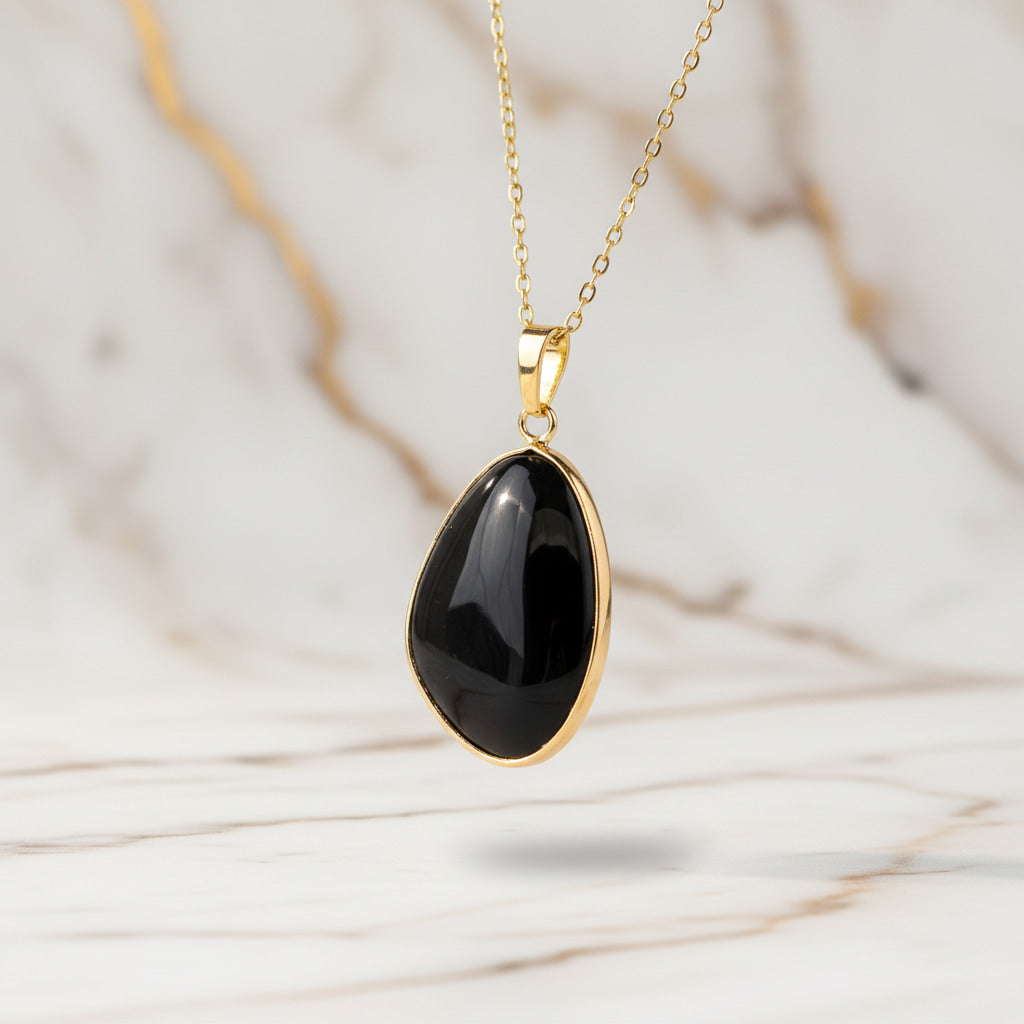 Obsidian Halskette – Zeitlos & Stark CrystalScents