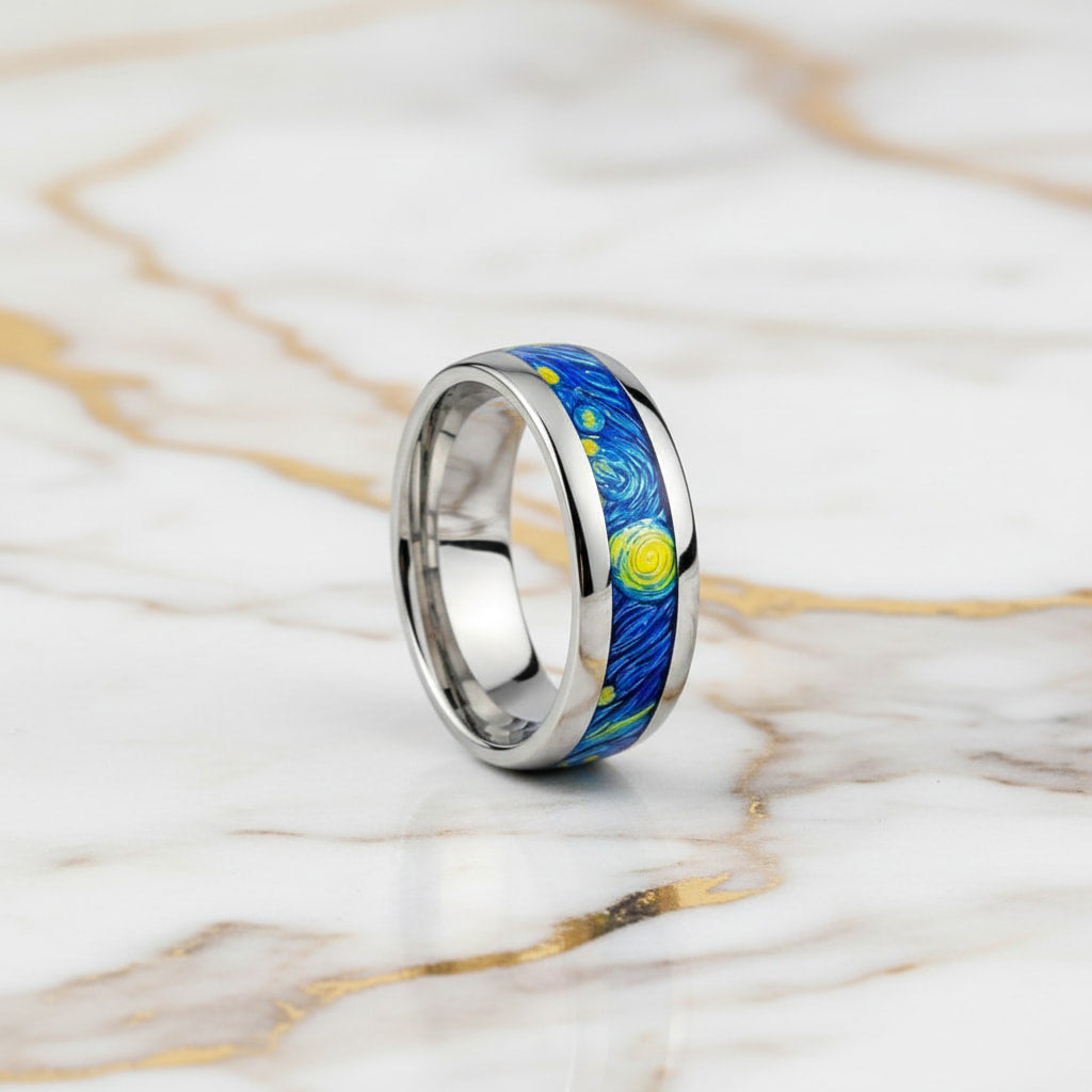 Ring in Silber mit Sternenhimmel CrystalScents