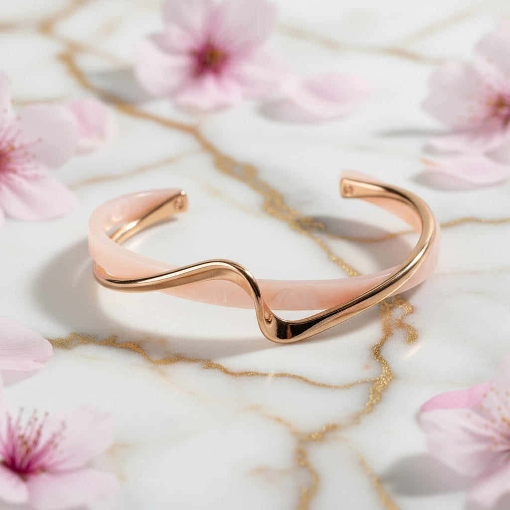 Armband - Kunstperle in Rosa mit Gold CrystalScents