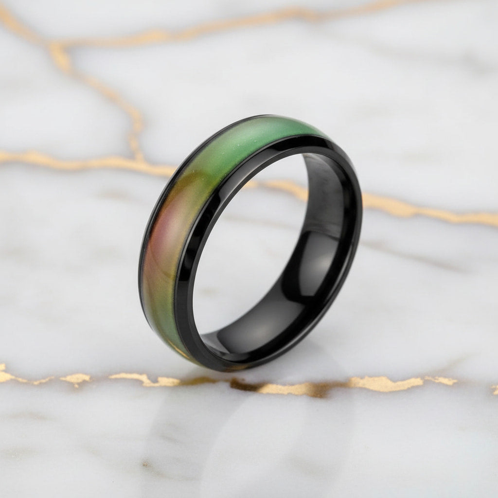 Emotionsring schwarz – Schmuckstück, das Gefühle stilvoll ausdrückt CrystalScents