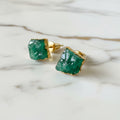 Quarz Ohrstecker Gold Edelstein Schmuck Naturstein CrystalScents