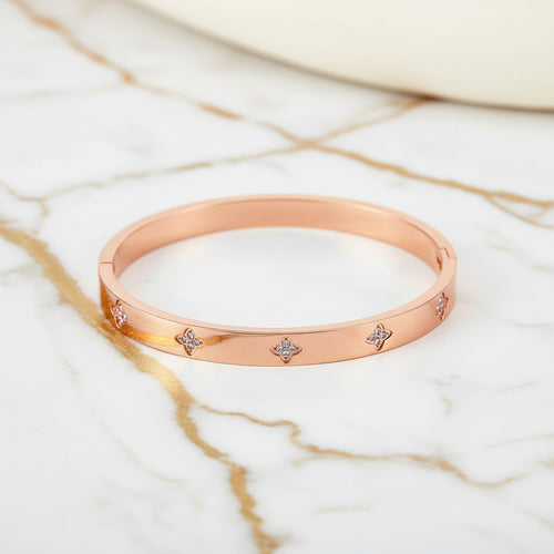 Armband - Rosegold mit funkelnden Blüten CrystalScents