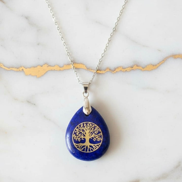 Lapislazuli Halskette „Baum des Lebens“ CrystalScents