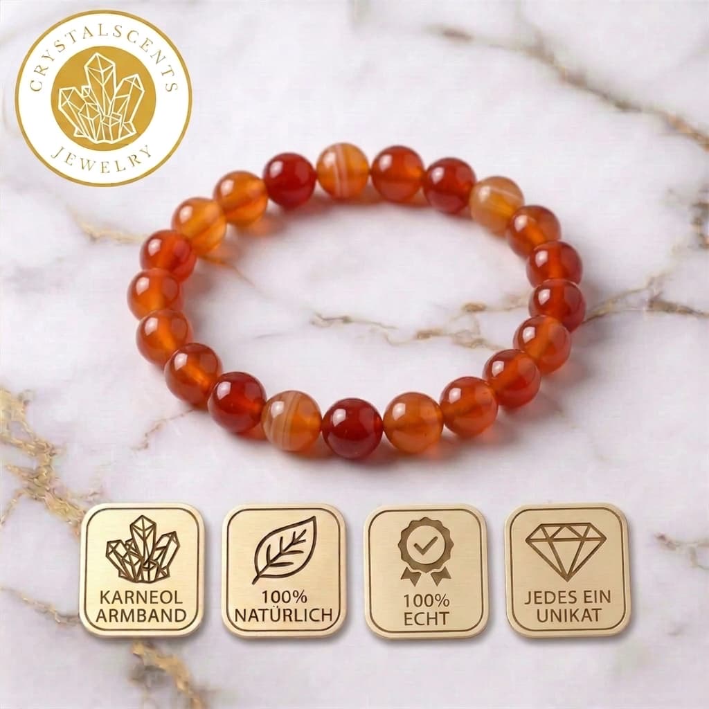 Karneol Kugelarmband – Lebensfreude & innere Stärke