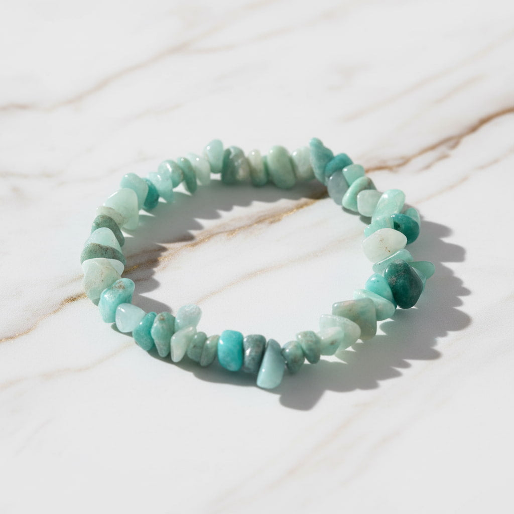 Amazonit Splitterarmband – Klarheit & Stärke CrystalScents