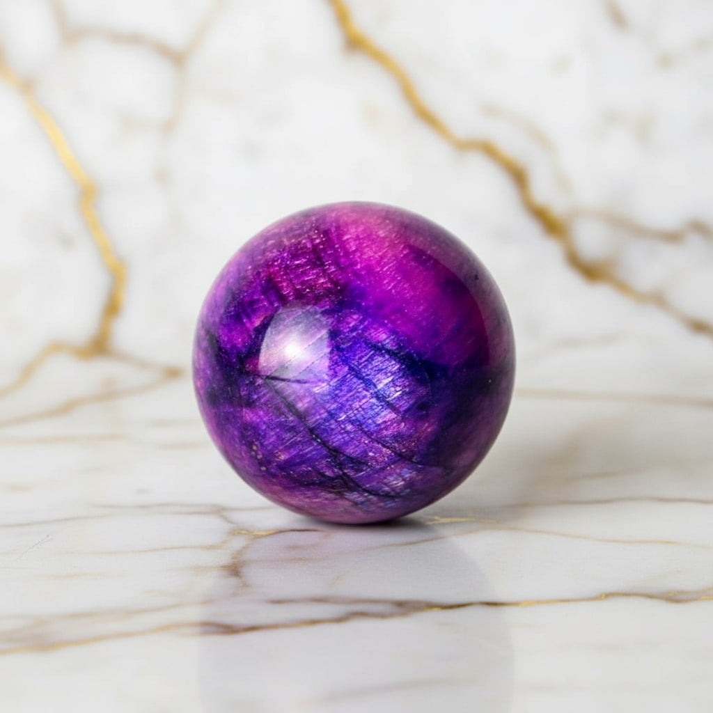 Lila Mondstein Kugel - Leuchtende Magie CrystalScents