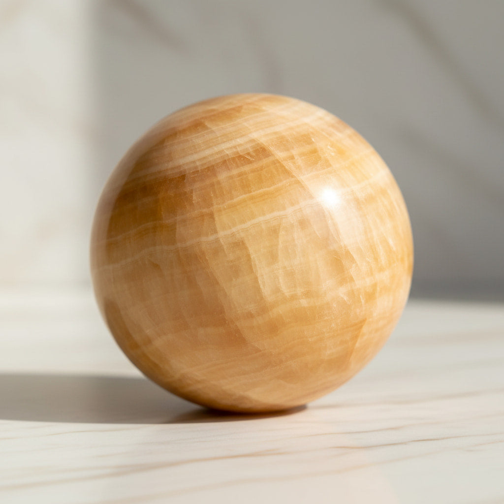 Calcit Kugel – Wärme & Lebensfreude