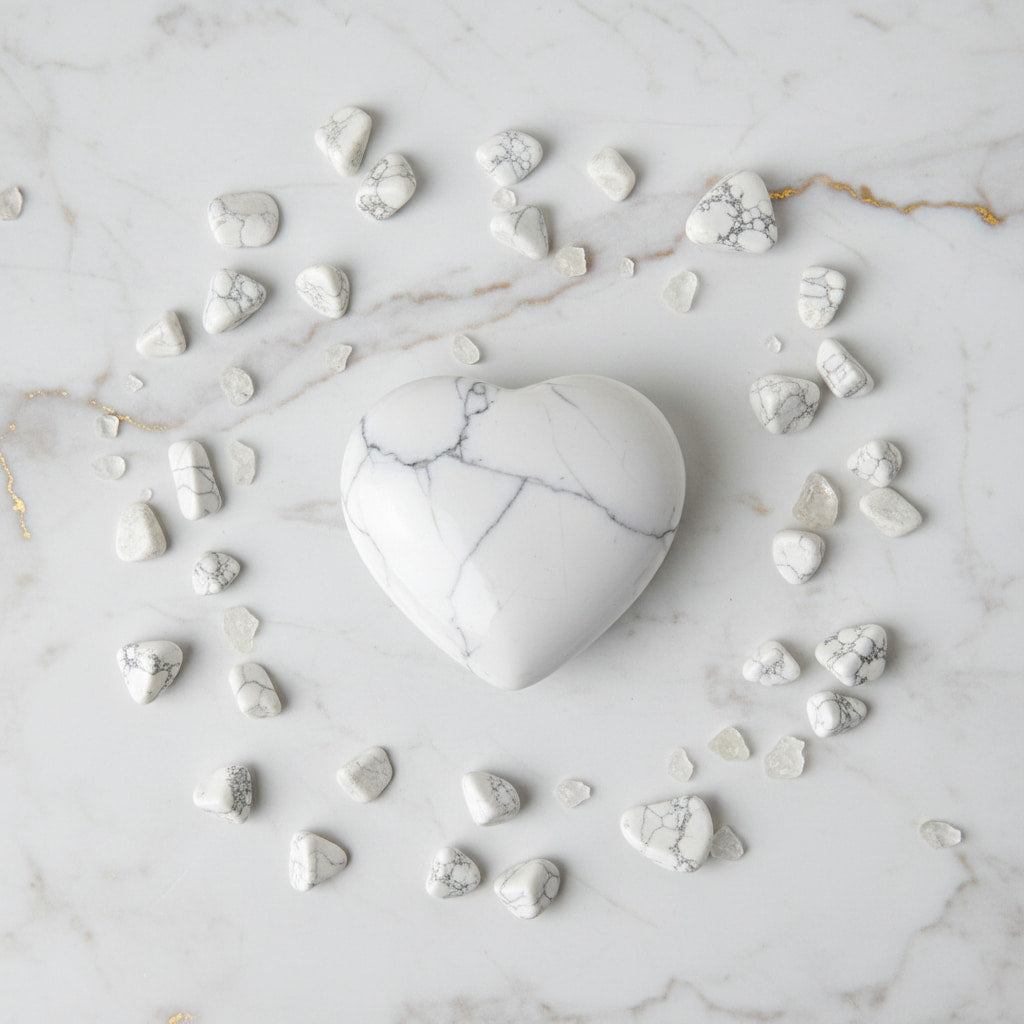 Mini Howlit Herz – Zarte Ruhe & Gelassenheit CrystalScents
