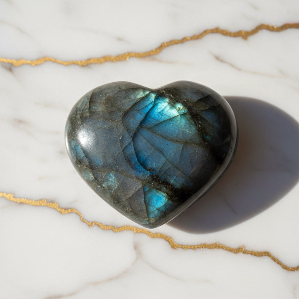 Labradorit Herz –  Leuchtende Kleinigkeit
