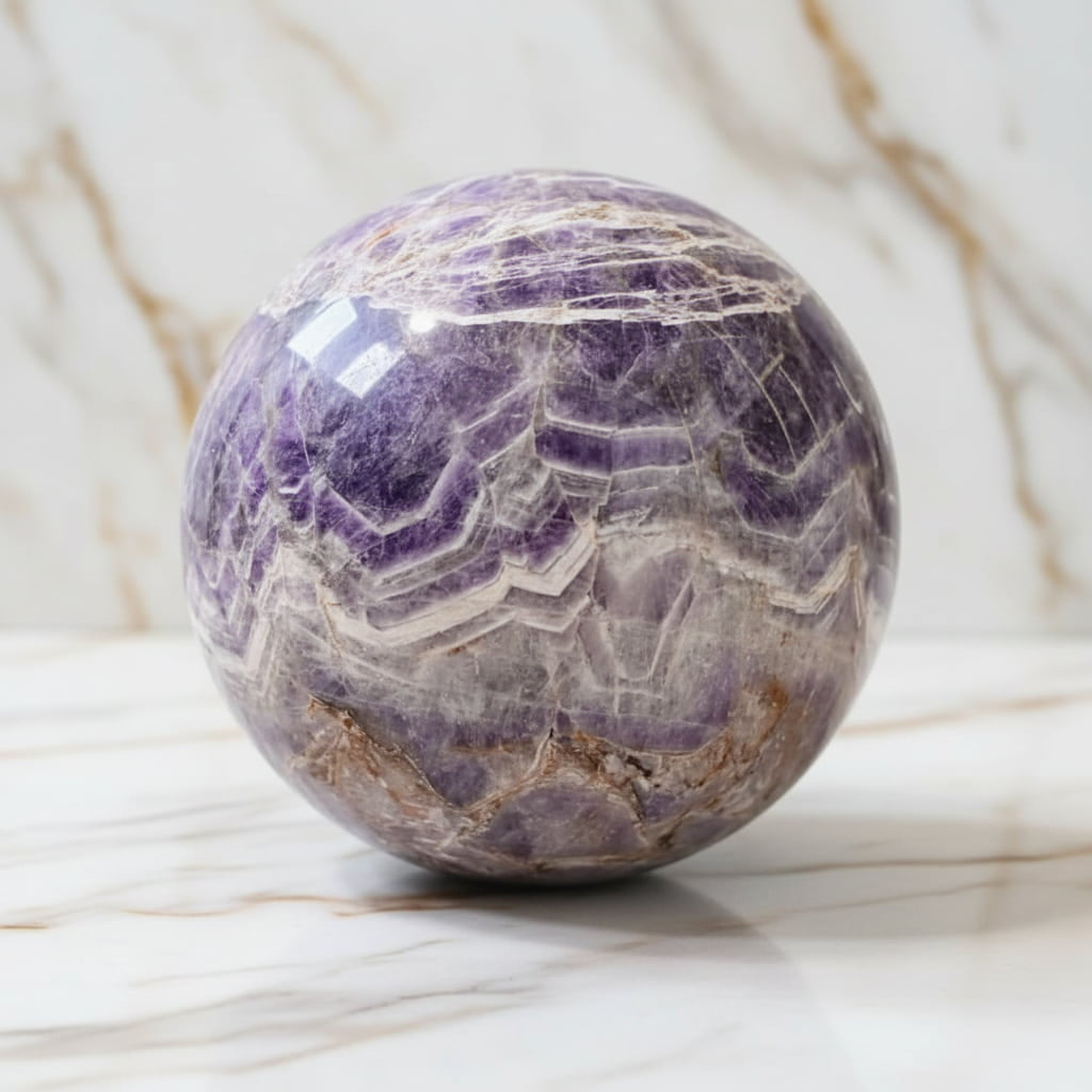 Sehr große Amethyst Kugel – 19 cm, 13 kg, positive Energie & Harmonie CrystalScents