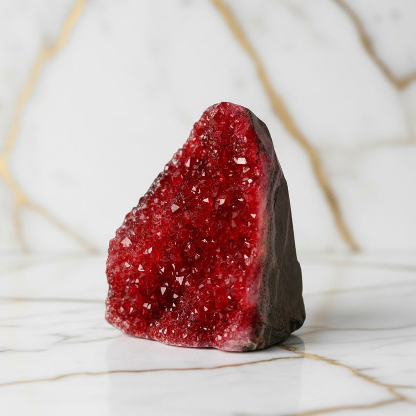 Amethystdruse – Strahlend roter Kristall CrystalScents