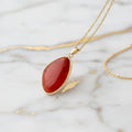 Roter Jaspis Halskette - Wärme & Struktur CrystalScents