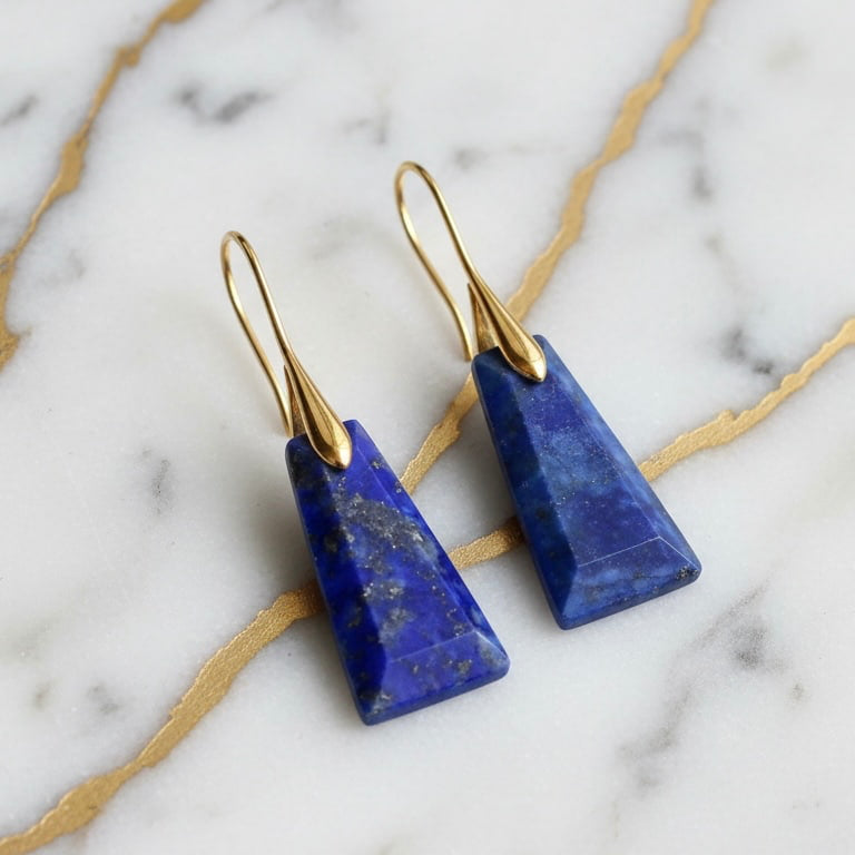 Lapislazuli Ohrringe - Eleganz & Ausstrahlung CrystalScents