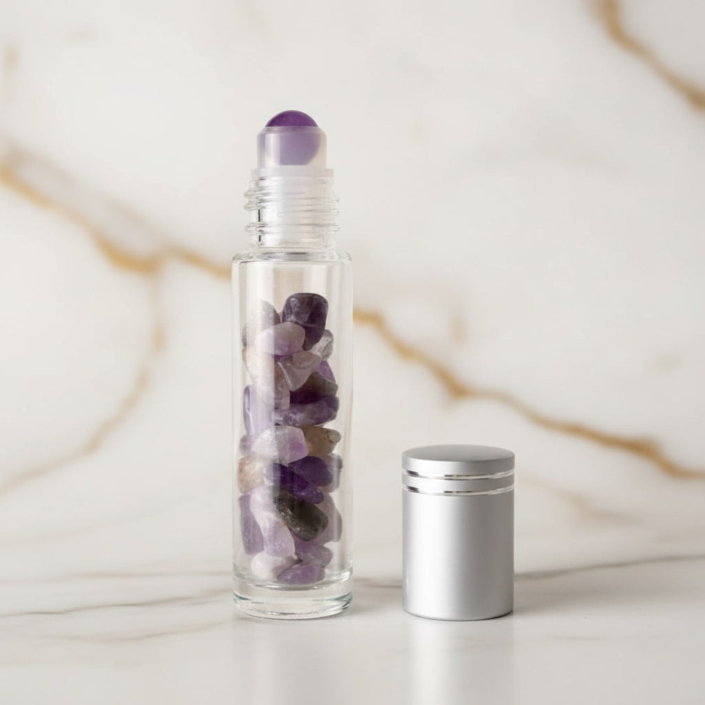 Amethyst Ölroller – Kristall für Entspannung & Achtsamkeit CrystalScents