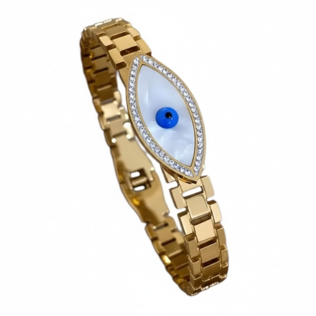 Armband „schützendes Auge“ - Perlmutt in Gold CrystalScents