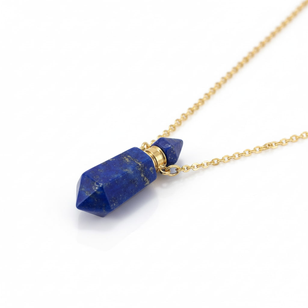 Lapislazuli Halskette - Parfümfläschchen CrystalScents